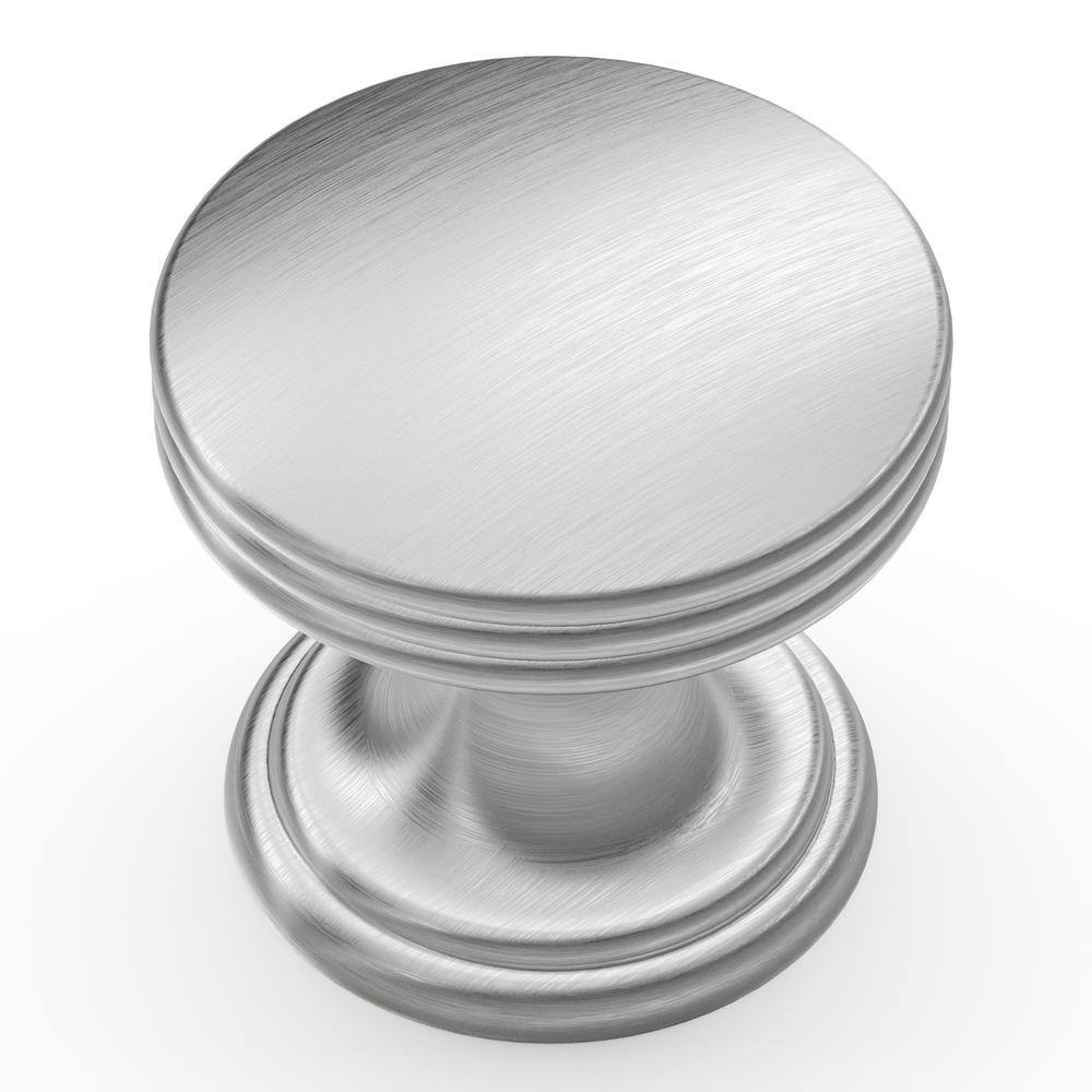 Stainless Steel Round Mushroom Cabinet Knob with Mounting Hardware
