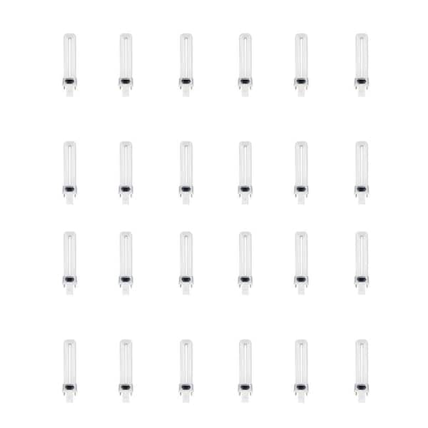 13W Equiv PL CFLNI Twin Tube 2-Pin Plug-in GX23 Base Compact Fluorescent CFL Light Bulb, Soft White 2700K (24-Pack)