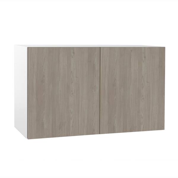 Cambridge Quick Assemble Modern Style, Grey Nordic 36 x 18 in. Wall Bridge Kitchen Cabinet (36 in. W x 12 in. D x 18 in. H)