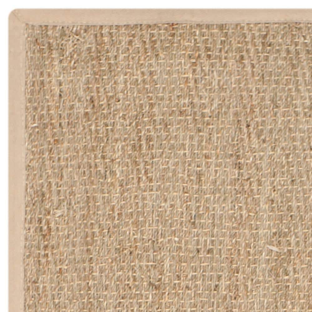 Natural Beige Herringbone Flat Woven Cotton Rug