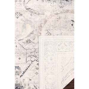 Fantasia Ivory/Silver 12 ft. x 15 ft. Abstract Area Rug