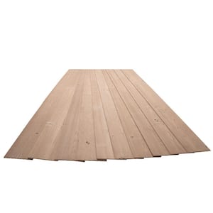 3/16 in. x 5-1/8 in. x 46-1/2 in. Natural Tan Rustic Pine Wood Plank Self-Adhesive (10-Pack)