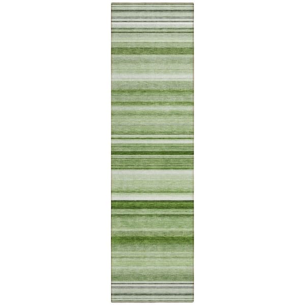 Chantille ACN529 Aloe 2 ft. 3 in. x 7 ft. 6 in. Machine Washable Indoor/Outdoor Geometric Runner Rug