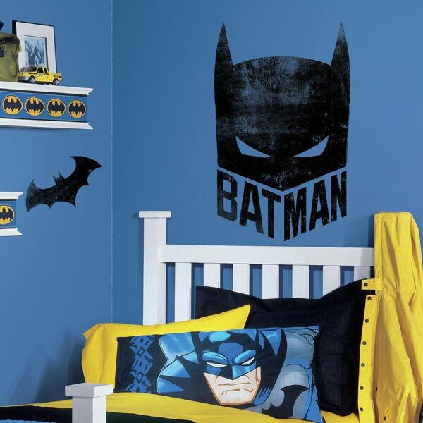 RoomMates 2.5 in. W x 21 in. H Batman Mask 2-Piece Peel and Stick Giant Wall Graphic