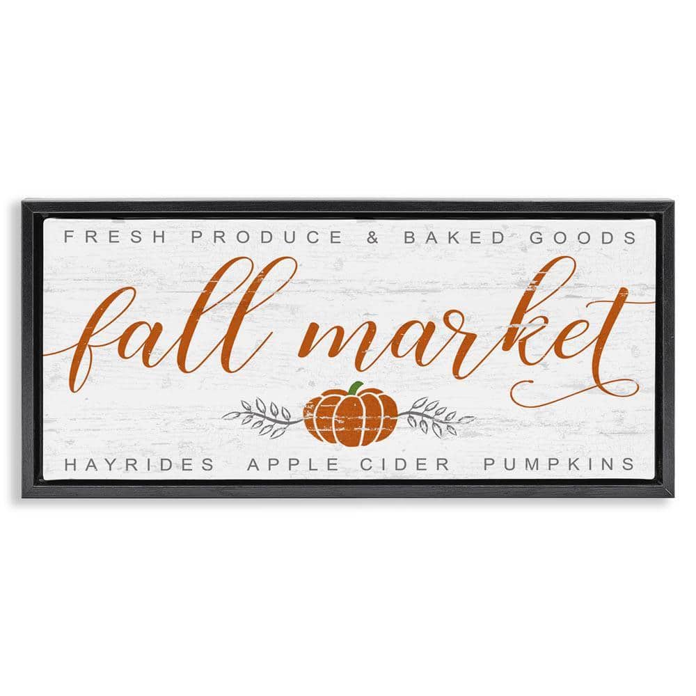 Stupell Industries Charming Fall Market Sign by Jessica Mundo Black ...