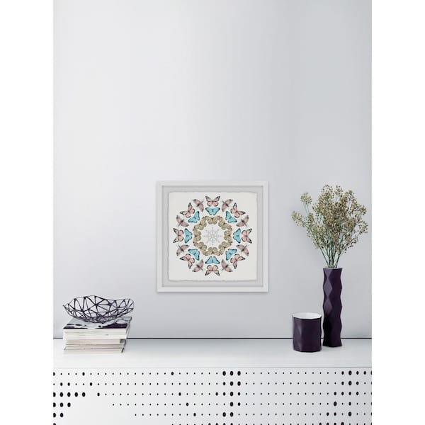 Unbranded 40 in. H x 40 in. W "Butterfly Circles" by Marmont Hill Framed Printed Wall Art