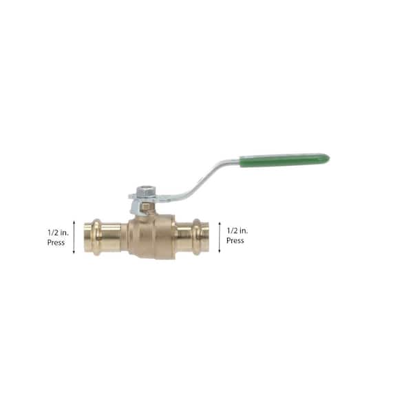 Pro Press 1/2 in. Press Zero-Lead Bronze Ball Valve with Lockable Metal Handle