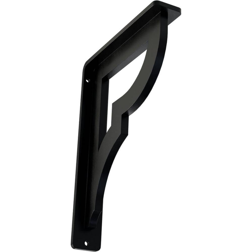 Bradford Black Powder Coated Wrought Iron Countertop Bracket