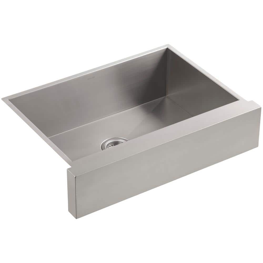 Stainless Steel Farmhouse Apron-Front Single Bowl Kitchen Sink