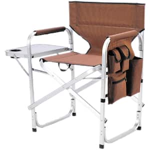 Stylish Camping Brown Full Back Folding Director's Chair