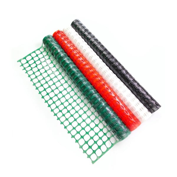 Angel Sar 4 ft. x 100 ft. Plastic Mesh Fence, Roll with 100 Zip Ties Temporary Netting for Garden Fencing, Construction, Snow