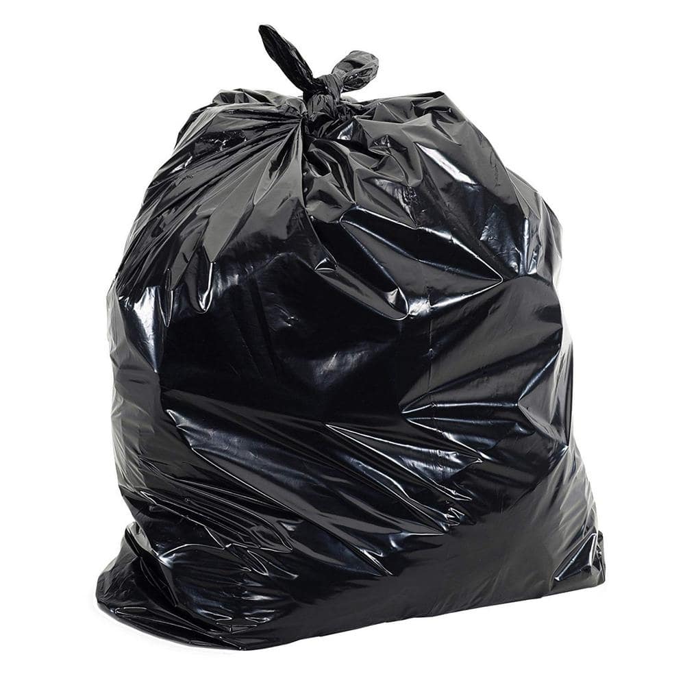 12-16 Gallon Black Regular Duty Trash Bags - 0.35 Mil