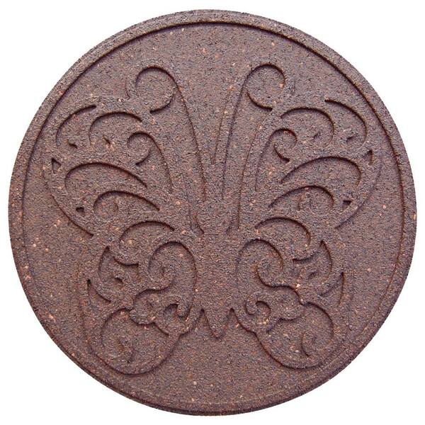 Envirotile 18 in. x 18 in. Reversible Butterfly Terra Cotta Stepping Stone (4-Pack)