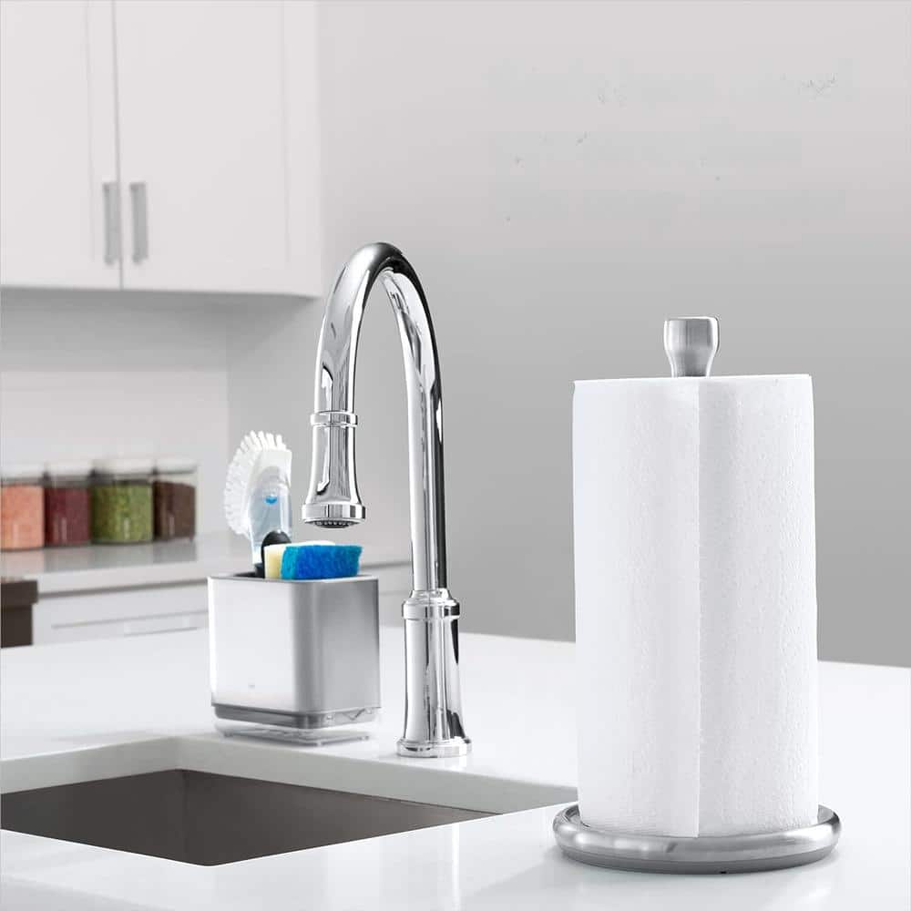Good Grips Steady Stainless Steel Paper Towel Holder in Gray