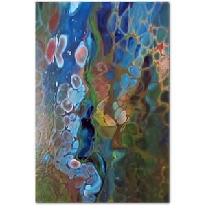 Water Lillies Gallery-Wrapped Canvas Abstract Wall Art 36 in. x 24 in.