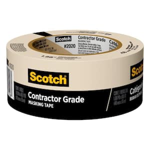 Scotch 1.88 in. x 60.1 Yds. Multi-Surface Contractor Grade Tan Masking Tape (1 Roll)
