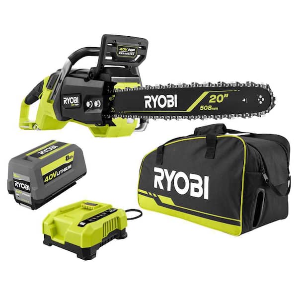 RYOBI 40V HP Brushless 20 in. Battery Chainsaw with Universal