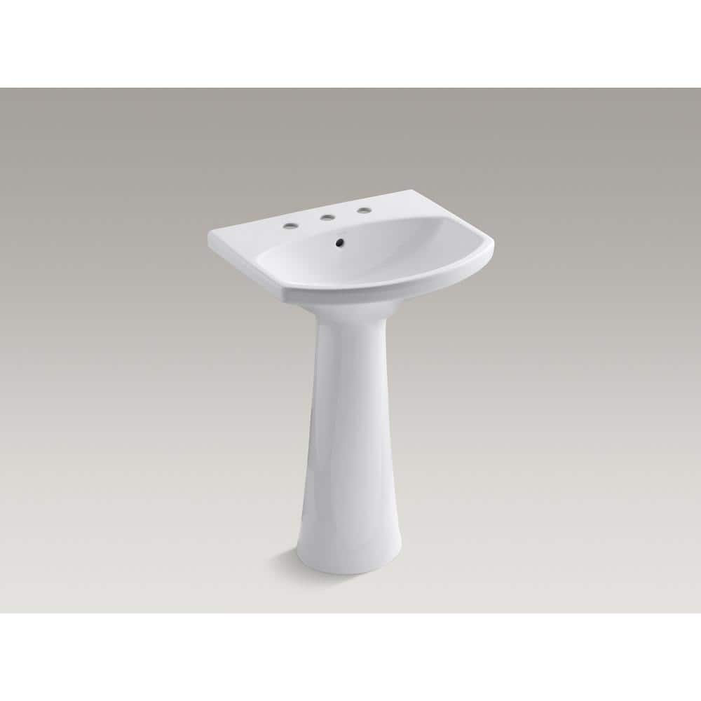 KOHLER Cimarron 8 in. Widespread Vitreous China Pedestal Combo Bathroom