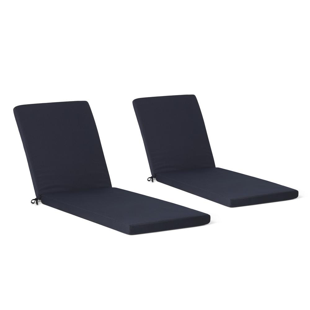 FadingFree (Set of 2) 21.5 in. x 26 in. x 2.5 in. Outdoor Patio Chaise Lounge Chair Cushion Set in Navy Blue price history on PriceWatchPro