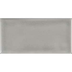 Morning Fog 3 in. x 6 in. Glossy Ceramic Subway Wall Tile (1 sq. ft./Case)