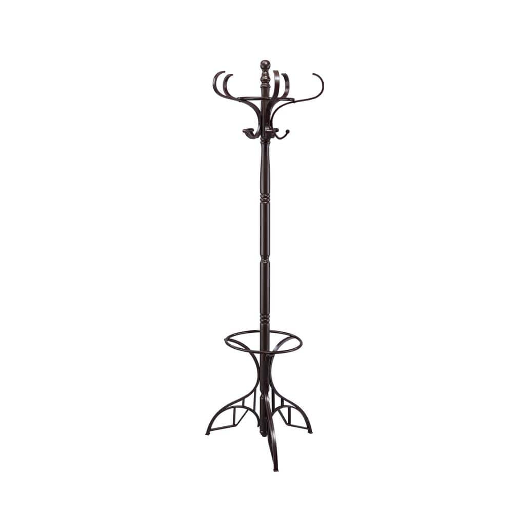 ORE International 68 in. Colton Brown Coat Rack with Umbrella Holder FF ...