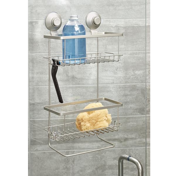 BATHBEYOND Shower Caddy Suction Cup Tier Shower Shelf - Adjustable Shower  Caddy 400 Stainless Steel No-Drilling and Extra Adhesive Sticker for More