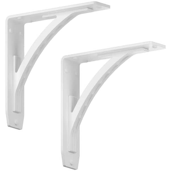 Sullivan 8 in. L White Steel Heavy Duty Floating Shelf Bracket (2 Pack)
