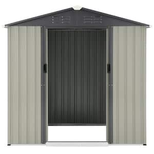 6 ft. W x 4 ft. D Metal Shed with Design of Lockable Doors(24 sq.ft.)