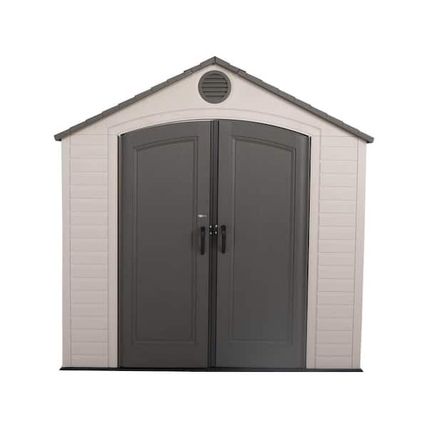8 ft. W x5 ft. D Resin Outdoor Storage Shed with Double Door (40 sq. ft.)
