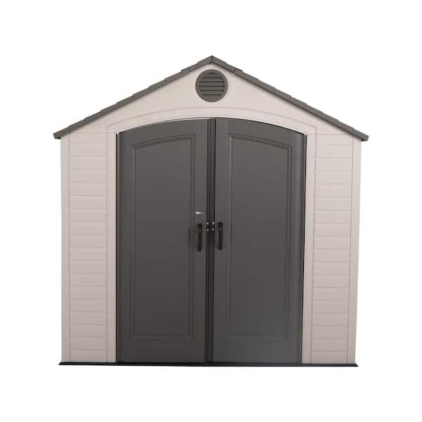 Lifetime 8 ft. W x5 ft. D Resin Outdoor Storage Shed with Double Door (40 sq. ft.)