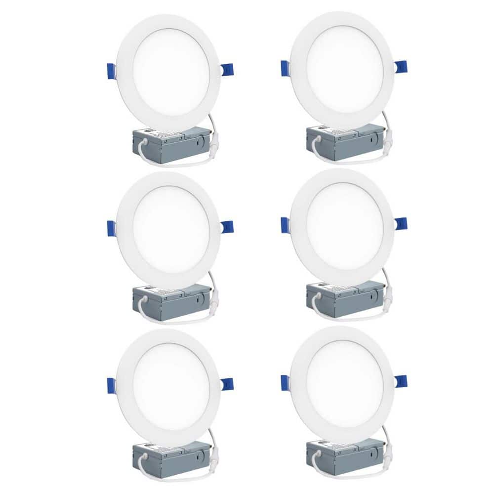 5/6 in Round Adjustable CCT Integrated LED Canless Recessed Light for Kitchen Bath Living Room,UltraThin Downlight 6Pack price history on PriceWatchPro