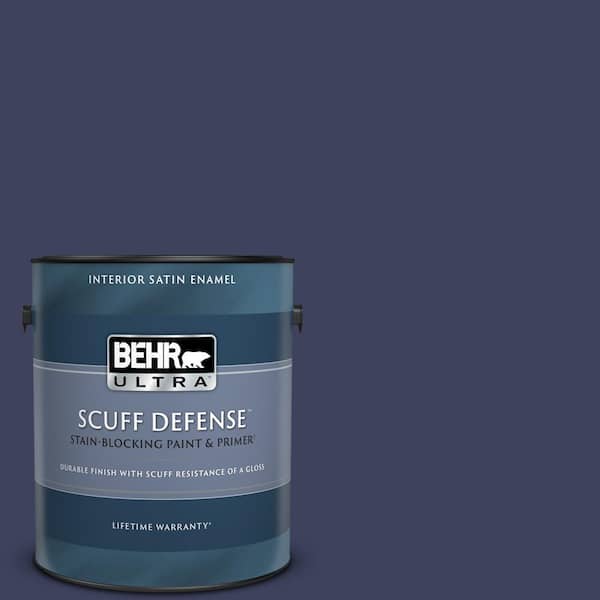 BEHR ULTRA 1 gal. Home Decorators Collection #HDC-MD-01 Majestic Blue Extra Durable Satin Enamel Interior Paint & Primer