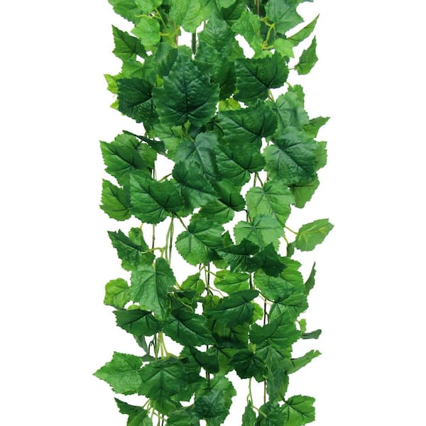 51 in. Artificial Grape Leaf Ivy Leaf Vine Hanging Plant Greenery Foliage  Bush 84032-GR - The Home Depot