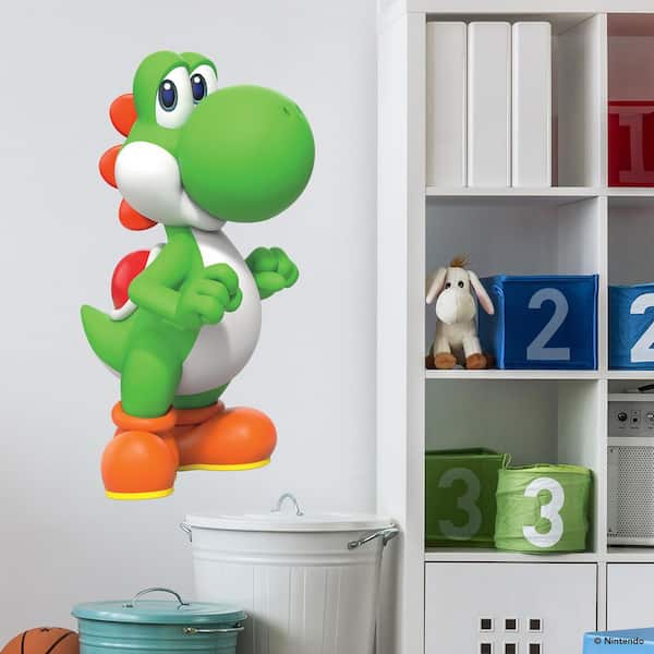 WallPOPs 1-Piece 17.25 in. x 36.5 in. Super Mario Yoshi Green Wall