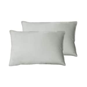 Monroe Solid 2-Piece Grey Microfiber Standard Pillowcase Pair