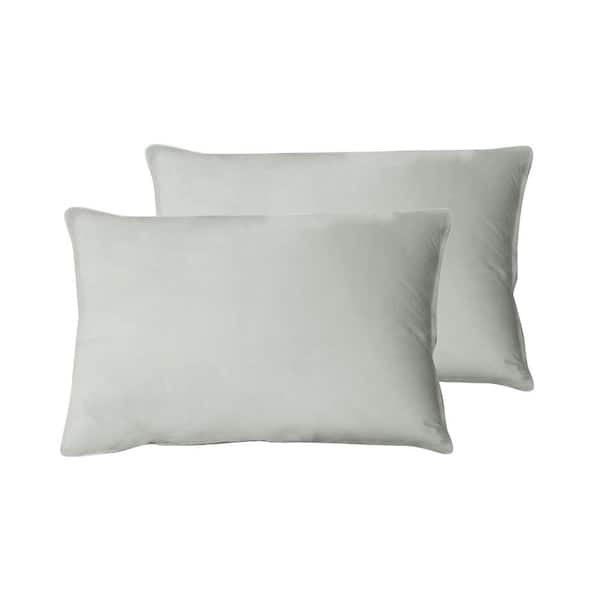 Harper Lane Monroe Solid 2-Piece Grey Microfiber Standard Pillowcase Pair