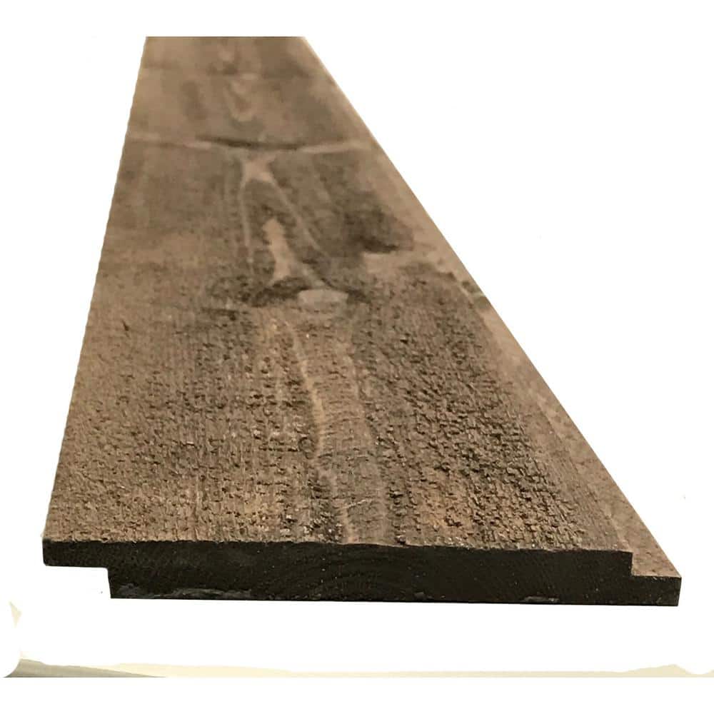 5/16 in. x 3-5/8 in. x Random Lengths Butternut Brown Vintage Shiplap Plank