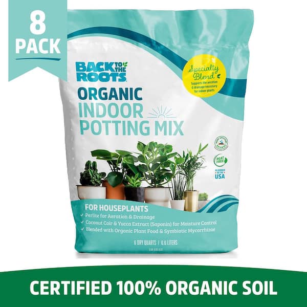 6 Quart Organic Indoor Potting Mix (8-Pack)