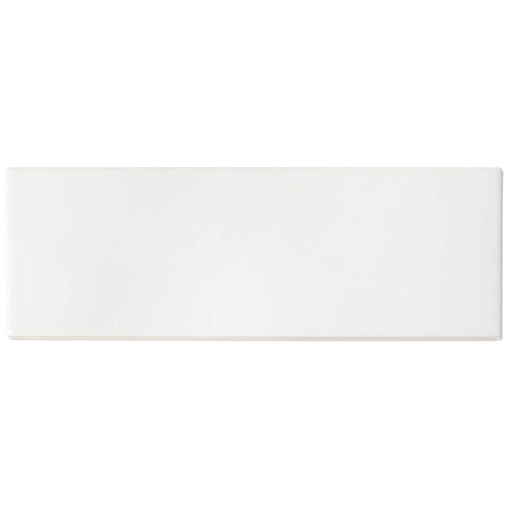 Harrow White Matte Ceramic 3" x 9" Subway Wall Tile