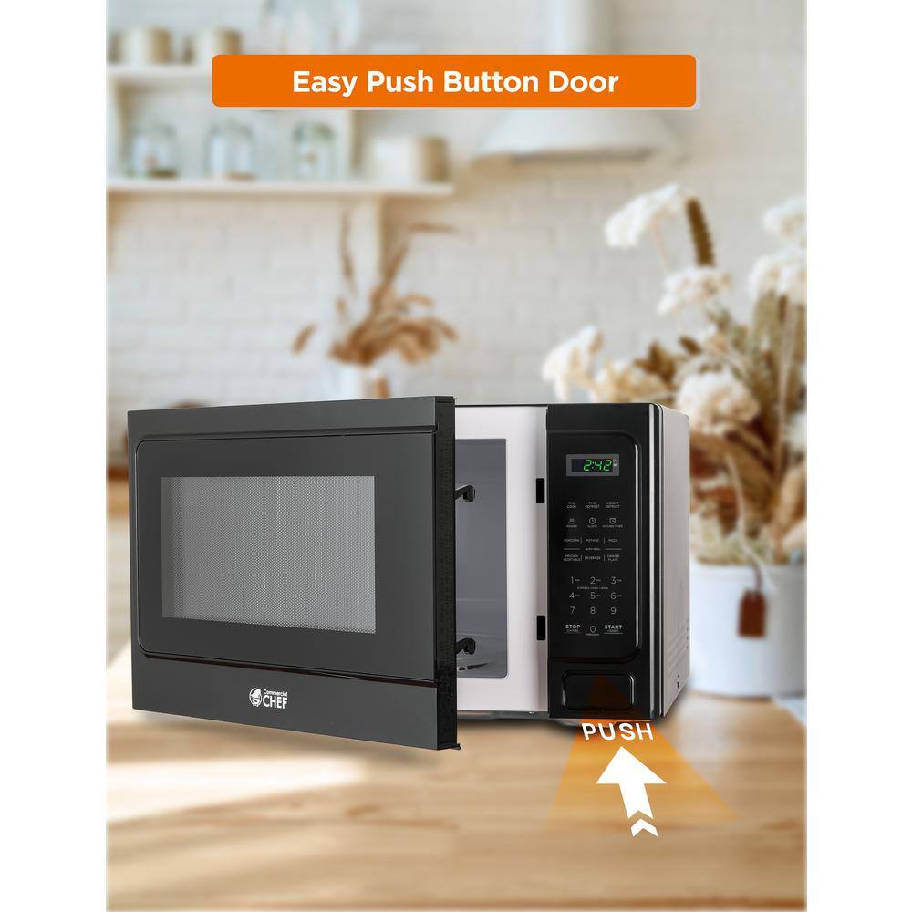 Black 1.3 Cu Ft Countertop Microwave with Digital Controls