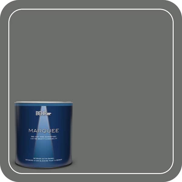 BEHR MARQUEE 1 qt. #PPU25-03 Shadows Satin Enamel Interior Paint & Primer