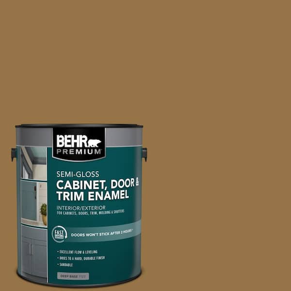 1 gal. #S300-7 Rococo Gold Semi-Gloss Enamel Interior/Exterior Cabinet, Door & Trim Paint