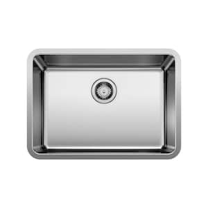 FORMERA Satin Polished Stainless Steel 25 in. Single Bowl Undermount Kitchen Sink