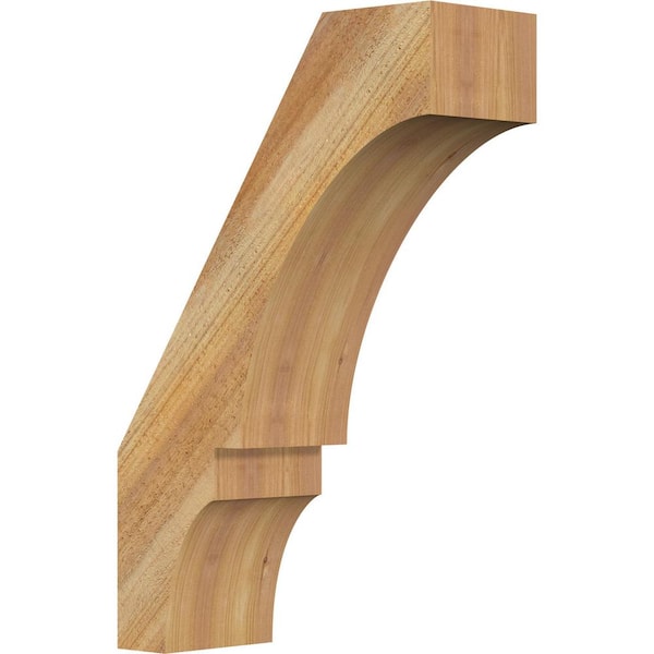 Ekena Millwork 6"W x 16"D x 24"H Balboa Rough Sawn Knee Brace, Western Red Cedar