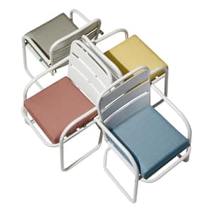 Duck Covers Weekend 19 in. W x 19 in. D x 3 in. Thick Square Outdoor Dining Seat Cushion in Moon Rock