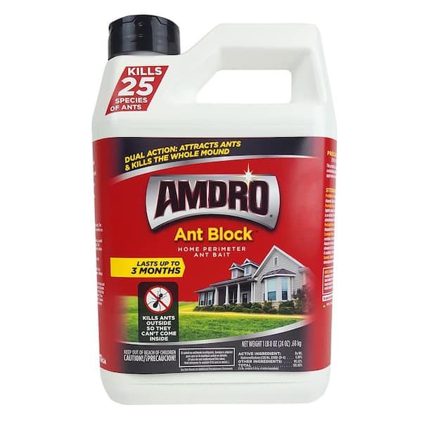 AMDRO Ant Block 24 oz. Outdoor Home Perimeter Ant Killer Granule Bait with 3-Month Control