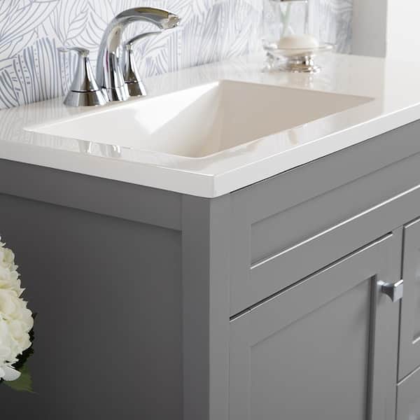 Sterling 37 in. Vanity with Carrara Marble Top