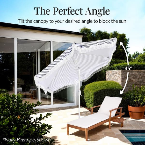 best 9 ft patio umbrella 9ft Market Umbrella, Scallop Trim, UV-Fade-Resistant, Crank & Ti making it perfect for patios 9 ft Windproof Patio Umbrella