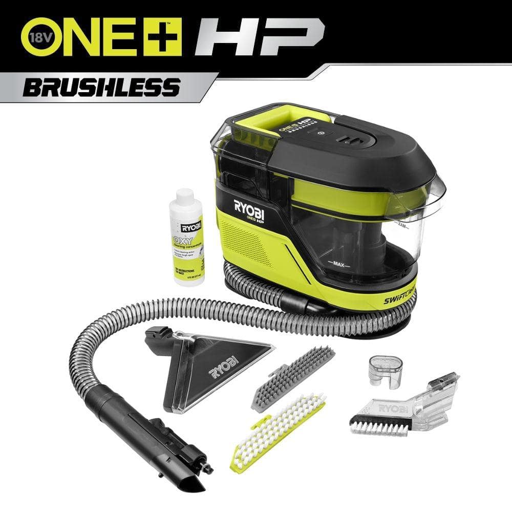 RYOBI ONE+ HP 18V Brushless Cordless SWIFTClean Mid-Size Spot Cleaner (Tool  Only) PBLHV704B The Home Depot