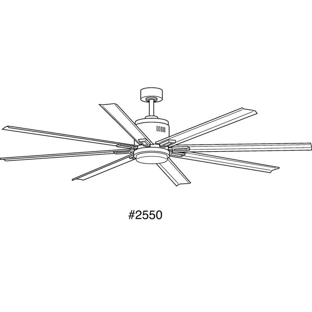 Ellwood 68" Brushed Nickel Ceiling Fan with Remote and 5 Driftwood Blades